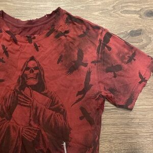 Affliction Men’s Skeleton T-Shirt Medium Cotton